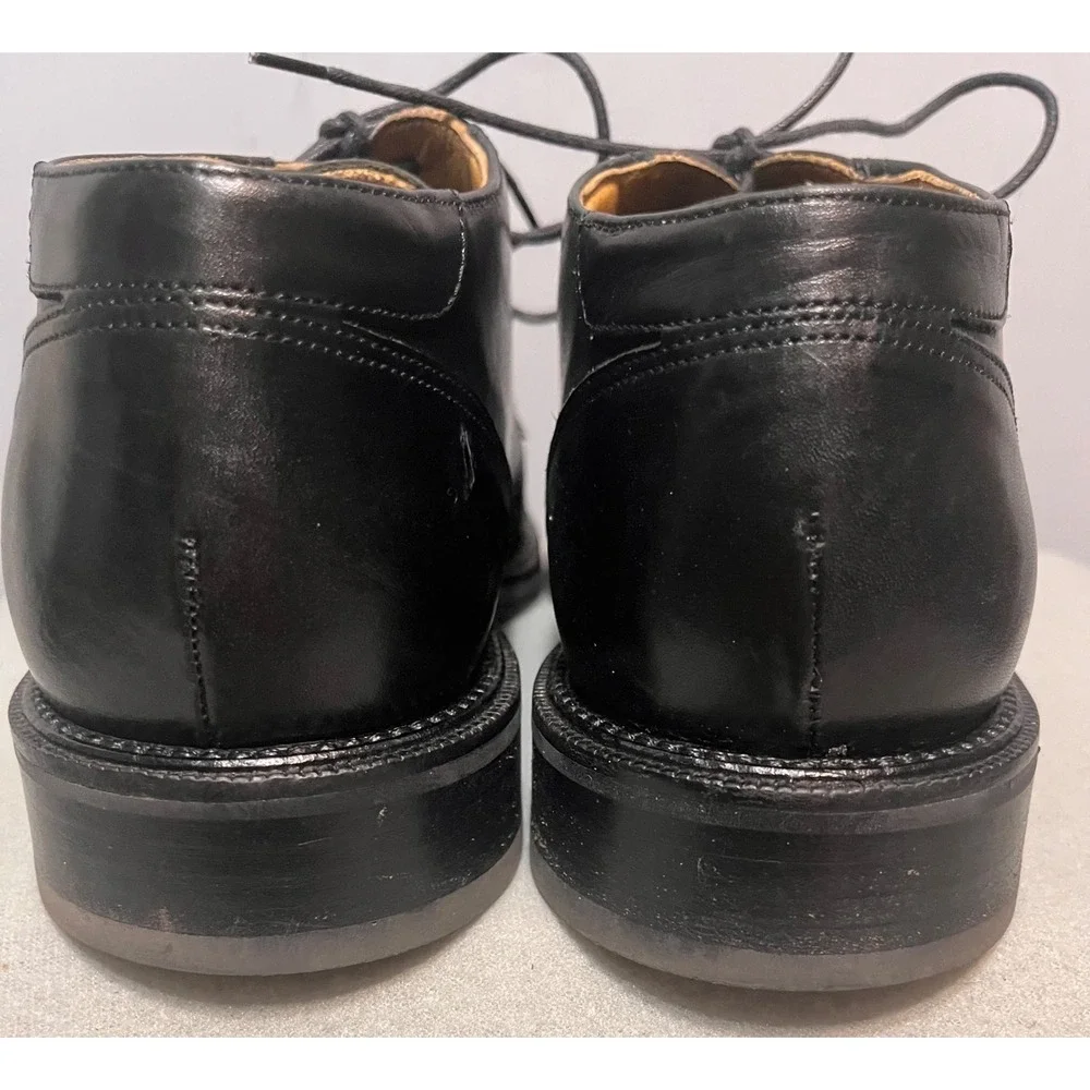 Cable & Co Mens Sam Black Leather Chukka Boots Made in Italy Dress Shoes 9D